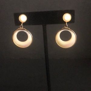 ⭐️5/$25 antique mother of pearl clip on earrings